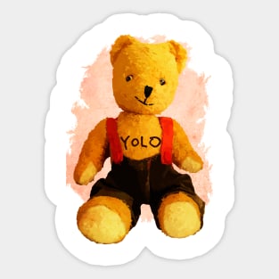 Teddy Yolo Sticker